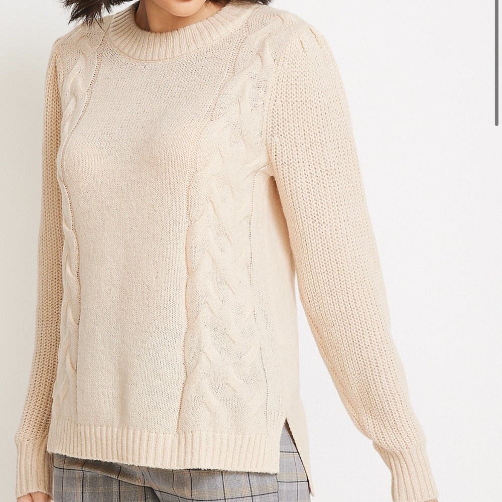 Cable knit sweater
